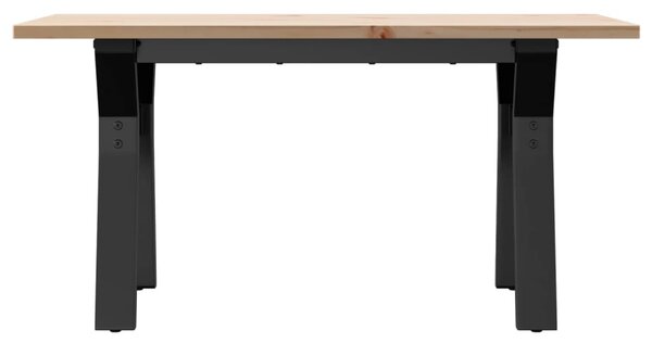 Konferenční stolek s Y rámem 80x50x40 cm borové dřevo a ocel 3282706