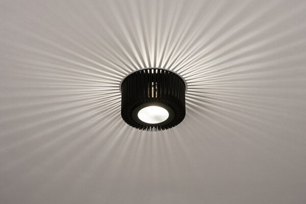 Stropní designové svítidlo do chodby Sunshine Black (LMD)