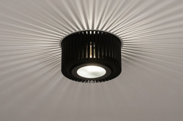 Stropní designové svítidlo do chodby Sunshine Black (LMD)