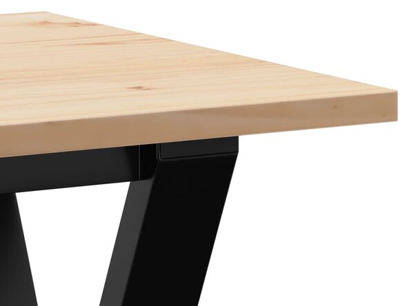 Konferenční stolek s Y rámem 100x50x45 cm borové dřevo a ocel 3282710