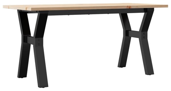 Konferenční stolek s Y rámem 100x50x45 cm borové dřevo a ocel 3282710