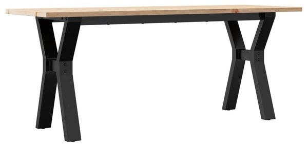 Konferenční stolek s Y rámem 110x40x45 cm borové dřevo a ocel 3282711