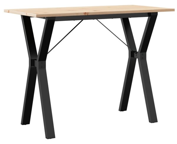 Jídelní stůl s Y rámem 100 x 50 x 75 cm borové dřevo a ocel 3282719