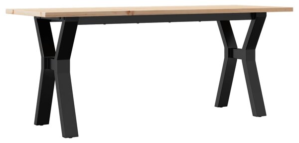 Konferenční stolek s Y rámem 110x40x45 cm borové dřevo a ocel 3282711
