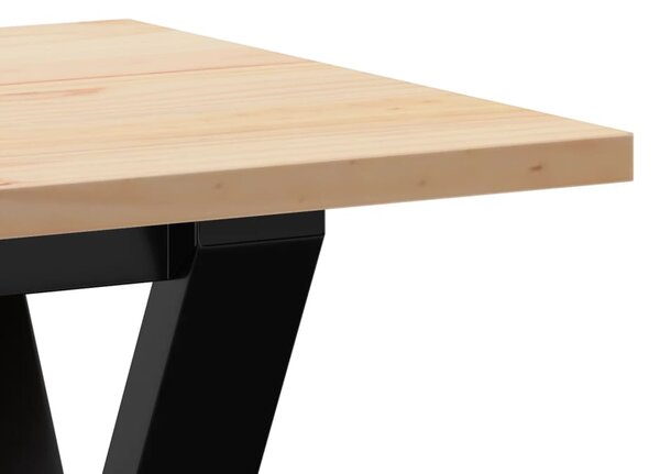 Konferenční stolek s Y rámem 110x40x45 cm borové dřevo a ocel 3282711