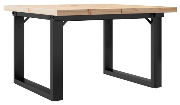 Konferenční stolek s O rámem 70x70x40,5cm borové dřevo a ocel 3282727