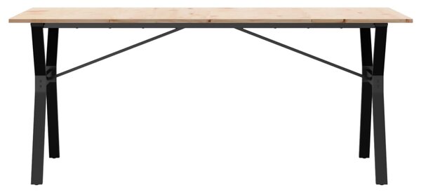 Jídelní stůl s Y rámem 180 x 90 x 75 cm borové dřevo a ocel 3282722