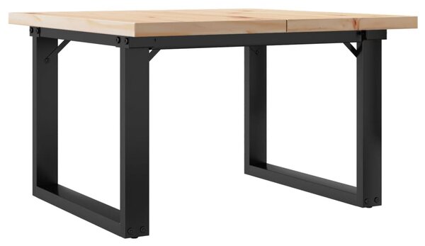 Konferenční stolek s O rámem 70x70x40,5cm borové dřevo a ocel 3282727
