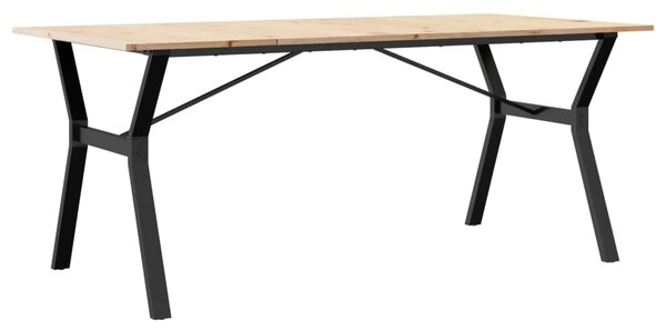 Jídelní stůl s Y rámem 180 x 90 x 75 cm borové dřevo a ocel 3282722