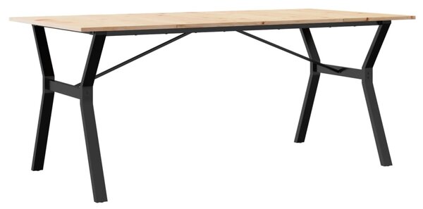 Jídelní stůl s Y rámem 180 x 90 x 75 cm borové dřevo a ocel 3282722