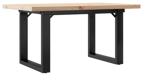 Konferenční stolek s O rámem 80x50x40,5cm borové dřevo a ocel 3282728