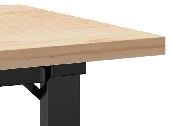 Konferenční stolek s O rámem 90x40x45,5cm borové dřevo a ocel 3282730