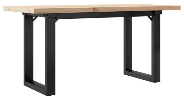 Konferenční stolek s O rámem 90x40x45,5cm borové dřevo a ocel 3282730
