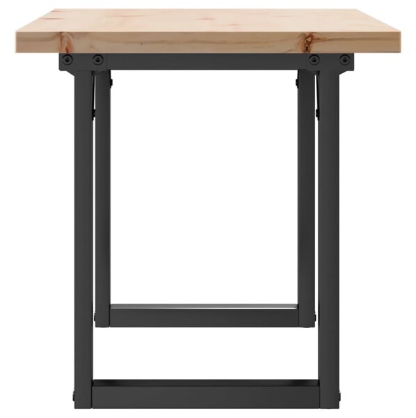 Konferenční stolek s O rámem 90x40x45,5cm borové dřevo a ocel 3282730