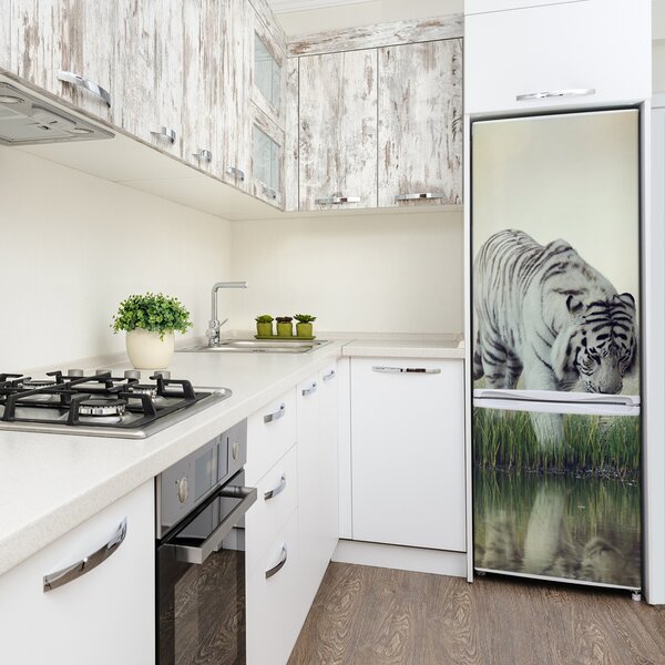 Samolepící nálepka na ledničku Bílý tygr FridgeStick-70x190-f-84071201