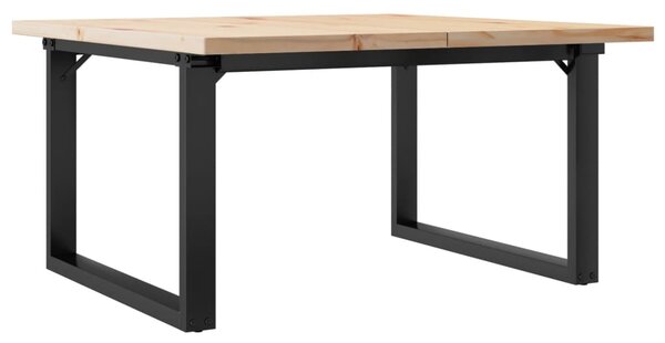 Konferenční stolek s O rámem 80x80x45,5cm borové dřevo a ocel 3282729