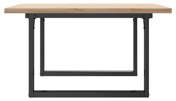 Konferenční stolek s O rámem 80x80x45,5cm borové dřevo a ocel 3282729