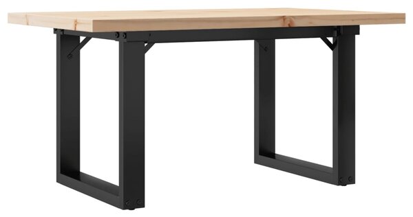 Konferenční stolek s O rámem 80x50x40,5cm borové dřevo a ocel 3282728