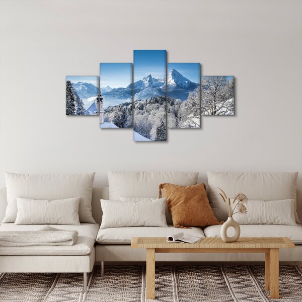 Obraz - Váhled na zimní krajinu (125x70 cm)