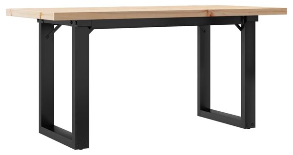 Konferenční stolek s O rámem 90x40x45,5cm borové dřevo a ocel 3282730