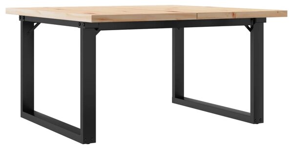 Konferenční stolek s O rámem 80x80x45,5cm borové dřevo a ocel 3282729