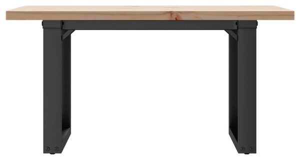 Konferenční stolek s O rámem 80x50x40,5cm borové dřevo a ocel 3282728