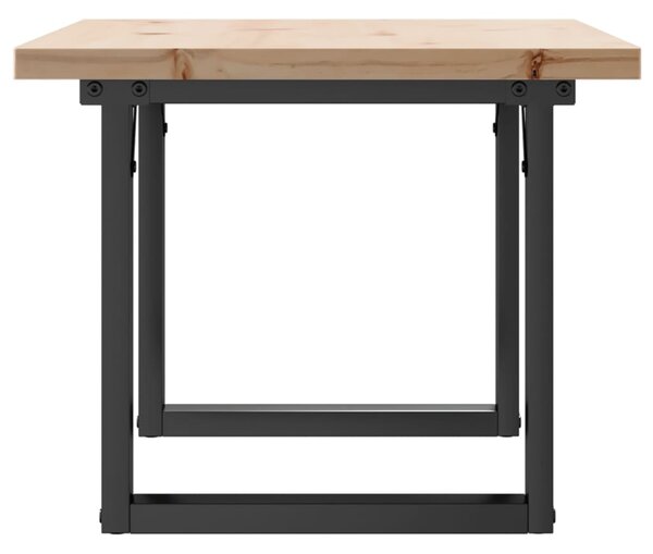 Konferenční stolek s O rámem 80x50x40,5cm borové dřevo a ocel 3282728