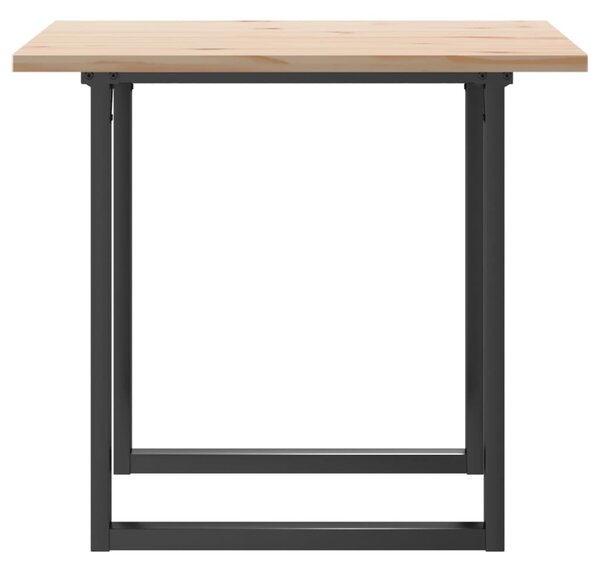 Jídelní stůl s O rámem 80 x 80 x 75,5 cm borové dřevo a ocel 3282739