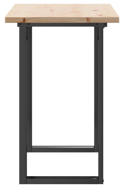 Jídelní stůl s O rámem 100 x 50 x 75,5 cm borové dřevo a ocel 3282741