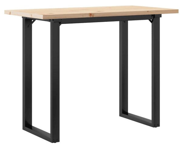 Jídelní stůl s O rámem 100 x 50 x 75,5 cm borové dřevo a ocel 3282741