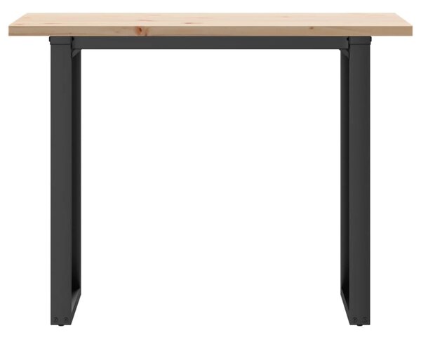 Jídelní stůl s O rámem 100 x 50 x 75,5 cm borové dřevo a ocel 3282741