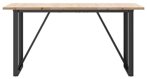 Jídelní stůl s O rámem 140 x 80 x 75,5 cm borové dřevo a ocel 3282742