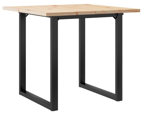 Jídelní stůl s O rámem 80 x 80 x 75,5 cm borové dřevo a ocel 3282739
