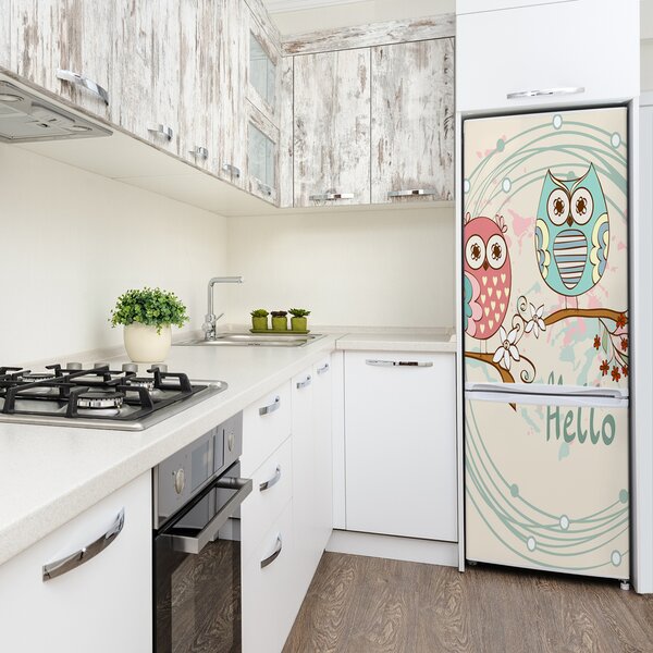 Samolepící nálepka na ledničku stěnu Sovy na větvi FridgeStick-70x190-f-84150374