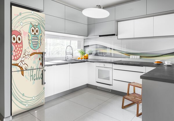 Samolepící nálepka na ledničku stěnu Sovy na větvi FridgeStick-70x190-f-84150374