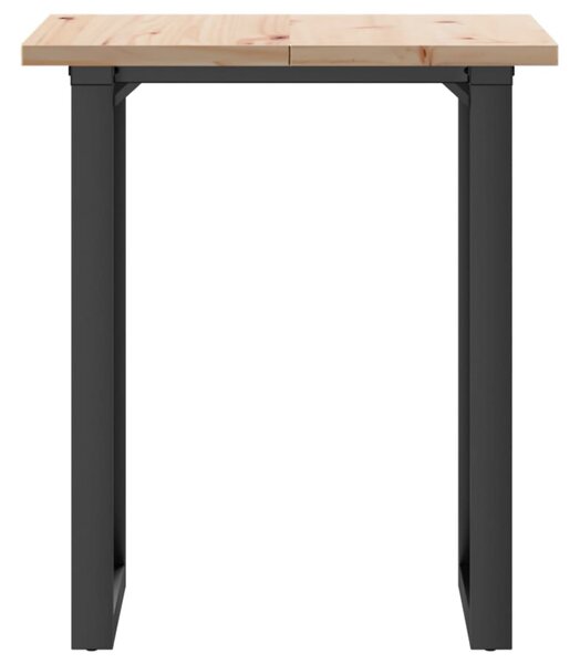 Jídelní stůl s O rámem 70 x 70 x 75,5 cm borové dřevo a ocel 3282737