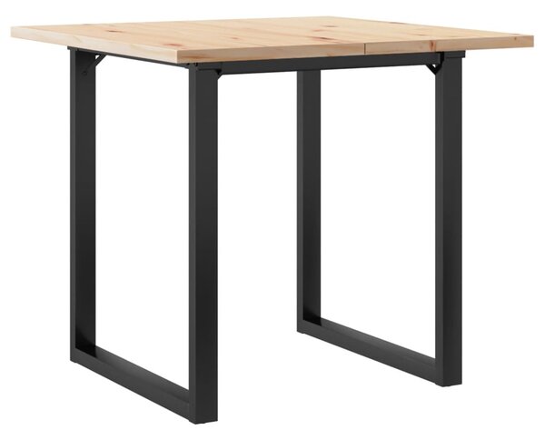 Jídelní stůl s O rámem 80 x 80 x 75,5 cm borové dřevo a ocel 3282739
