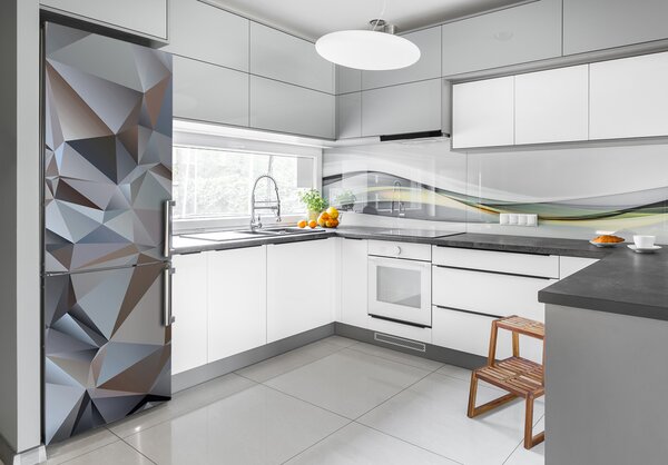 Nálepka na ledničku Abstrakce trojúhelníky FridgeStick-70x190-f-93268877