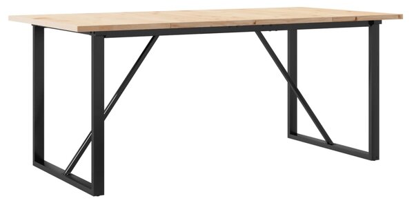 Jídelní stůl s O rámem 180 x 90 x 75,5 cm borové dřevo a ocel 3282744
