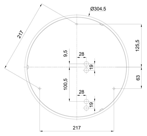 OS IRI71061 IRIDA 3 stropní/nástěnné plastové svítidlo bílá IP65 10W E27 - OSMONT