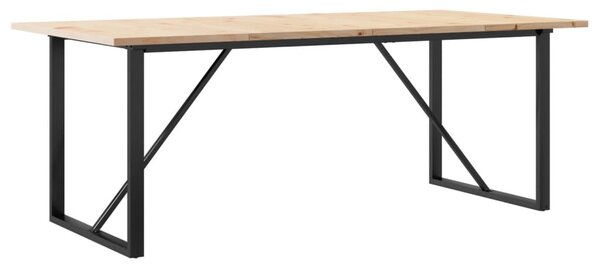 Jídelní stůl s O rámem 200x100x75,5 cm borové dřevo a ocel 3282745