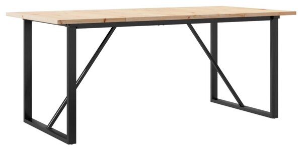 Jídelní stůl s O rámem 180 x 90 x 75,5 cm borové dřevo a ocel 3282744