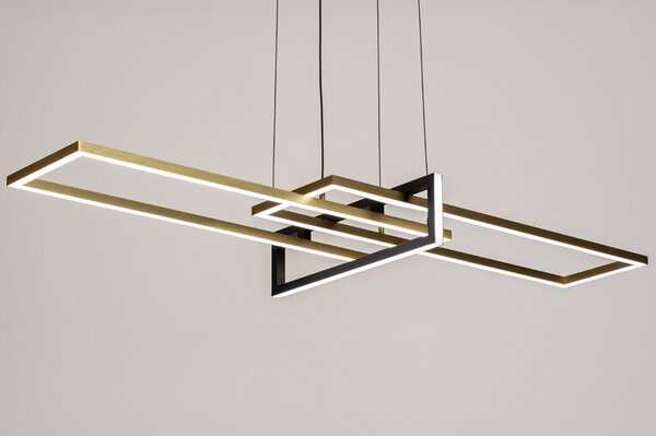 Závěsné LED svítidlo nad jídelní stůl Bernoldi Black and Gold (LMD)