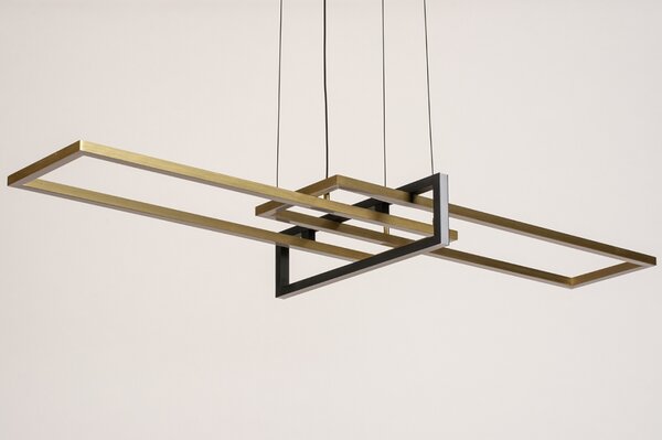 Závěsné LED svítidlo nad jídelní stůl Bernoldi Black and Gold (LMD)