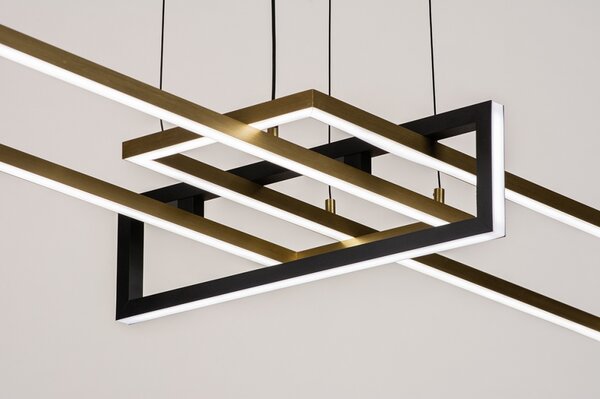 Závěsné LED svítidlo nad jídelní stůl Bernoldi Black and Gold (LMD)