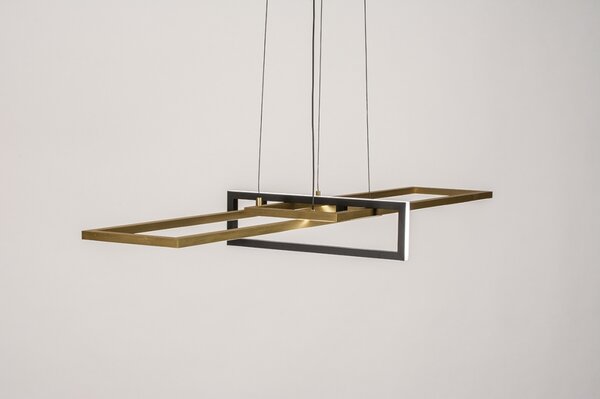 Závěsné LED svítidlo nad jídelní stůl Bernoldi Black and Gold (LMD)