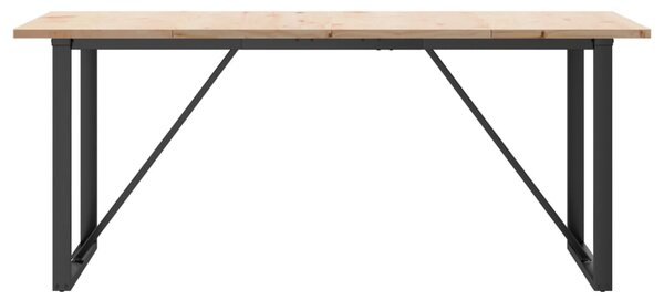 Jídelní stůl s O rámem 180 x 90 x 75,5 cm borové dřevo a ocel 3282744