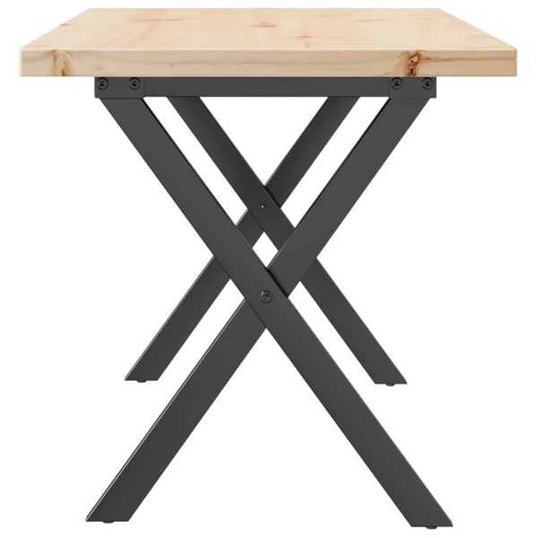 Konferenční stolek s X rámem 100x50x45,5 cm borovice a ocel 3282754