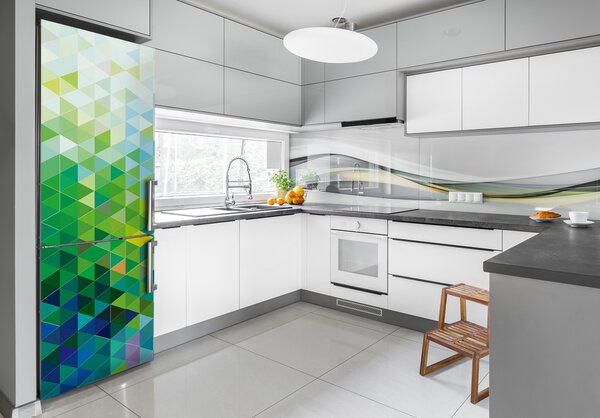 Nálepka na ledničku Abstrakce trojúhelníky FridgeStick-70x190-f-93369546