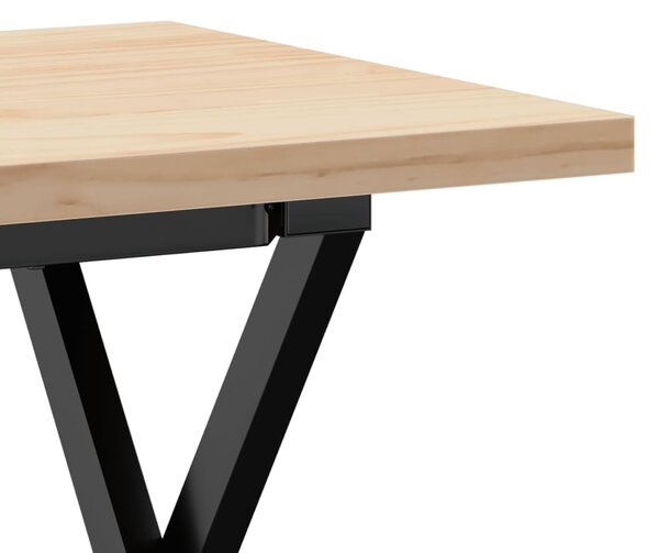 Konferenční stolek s X rámem 100x50x45,5 cm borovice a ocel 3282754